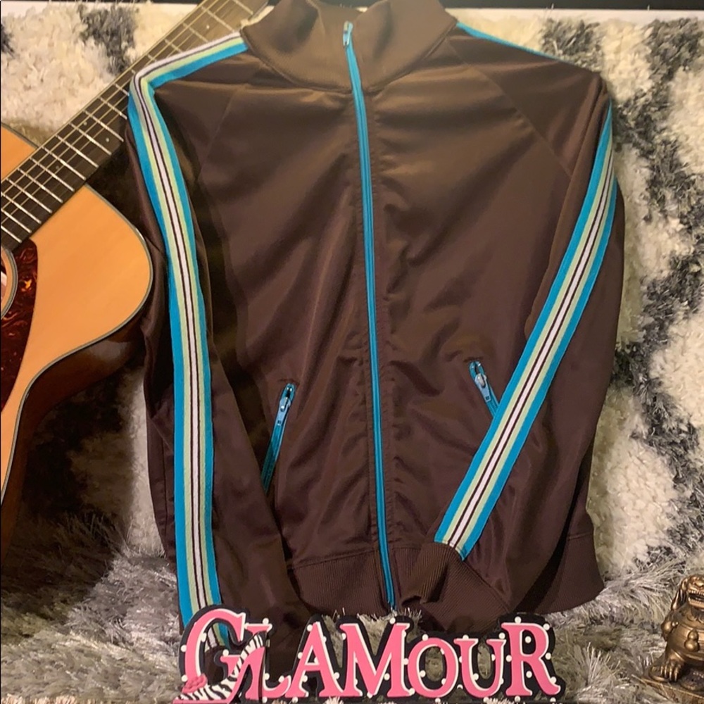 Retro 70s style big flirt wind breaker totally rad